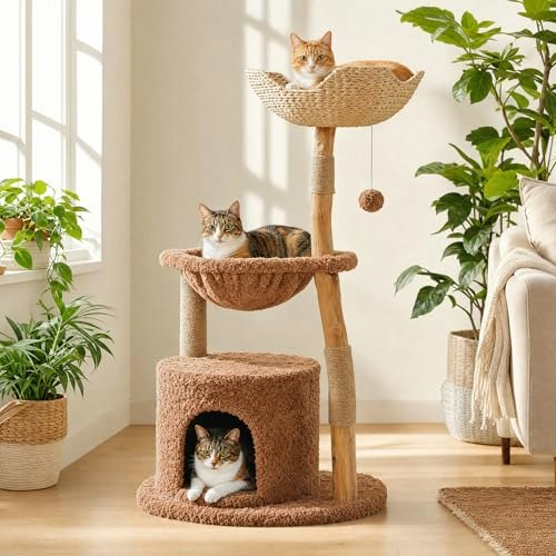 Muttros 40-inch Modern Wood Cat Tree: $124.09 Muttros 40-inch Modern Wood Cat Tree: $124.09