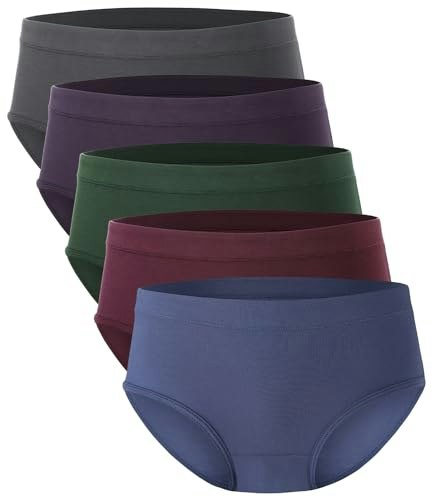 Bamboo Cool Women's Mid-Waist Briefs 5-Pack: $28.04