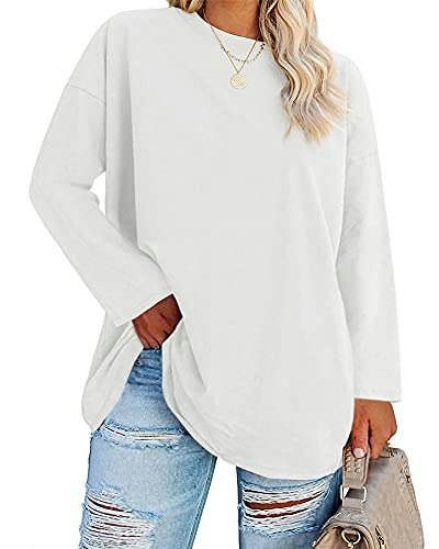 Fisoew Women's Plus Size Long Sleeve Oversized Sweatshirt: $12.74 Fisoew Women's Plus Size Long Sleeve Oversized Sweatshirt: $12.74