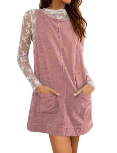 Hooever Women's Corduroy Overall Dress: $25.49 Hooever Women's Corduroy Overall Dress: $25.49