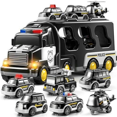 Jukudahu 7-in-1 Police Carrier Vehicle Toy Set: $23.99 Jukudahu 7-in-1 Police Carrier Vehicle Toy Set: $23.99