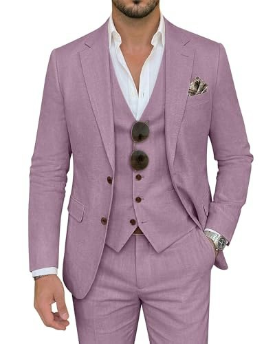 Men's 3-Piece Linen Wedding Suit: $67.62 Men's 3-Piece Linen Wedding Suit: $67.62