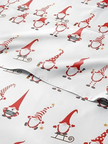CGK California King Christmas Gnomes Bed Sheet Set: $38.24 CGK California King Christmas Gnomes Bed Sheet Set: $38.24