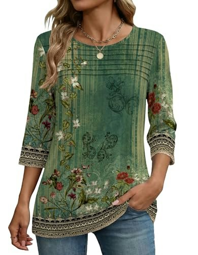 Zeagoo Women's 3/4 Sleeve Tunic Blouse: $12.33 Zeagoo Women's 3/4 Sleeve Tunic Blouse: $12.33