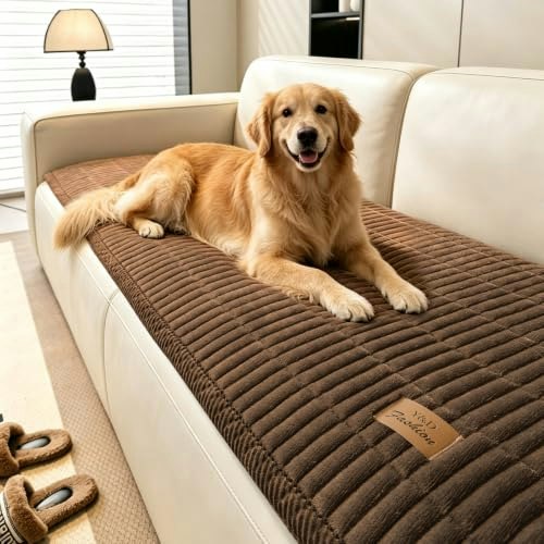 PJLZJFBY 28”x94” Non-Slip Flannel Pet Sofa Protector: $36.54