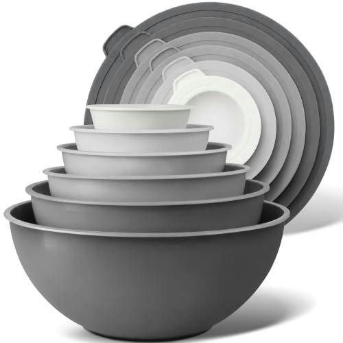 Zulay Kitchen 12-Piece Nesting Mixing Bowl Set with Lids: $29.74 Zulay Kitchen 12-Piece Nesting Mixing Bowl Set with Lids: $29.74