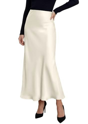 Prettygarden Women's Silk Satin Maxi Skirt: $23.99 Prettygarden Women's Silk Satin Maxi Skirt: $23.99