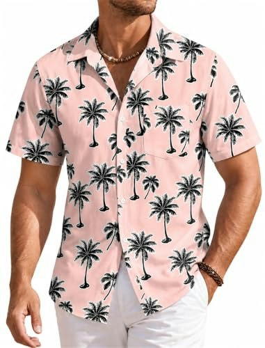 Coofandy Men's Floral Short Sleeve Button-Down Shirt: $18.98 Coofandy Men's Floral Short Sleeve Button-Down Shirt: $18.98