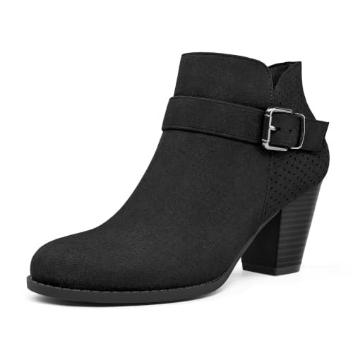 Mysoft Women's Stacked Chunky Heel Ankle Boots: $36.98 Mysoft Women's Stacked Chunky Heel Ankle Boots: $36.98