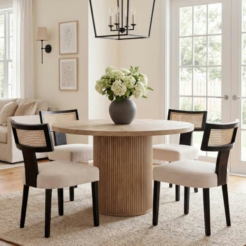 HNY Mid Century Modern Rattan Dining Chair 4-Pack: $305.90