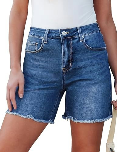 Luvamia Women's High Waisted Stretchy Denim Jean Shorts: $16.99 Luvamia Women's High Waisted Stretchy Denim Jean Shorts: $16.99