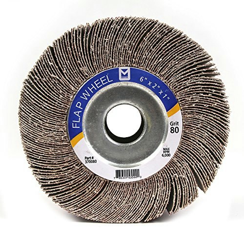 Mercer Industries 6" x 2" x 1" 80-Grit Center Hole Flap Wheel: $20.88
