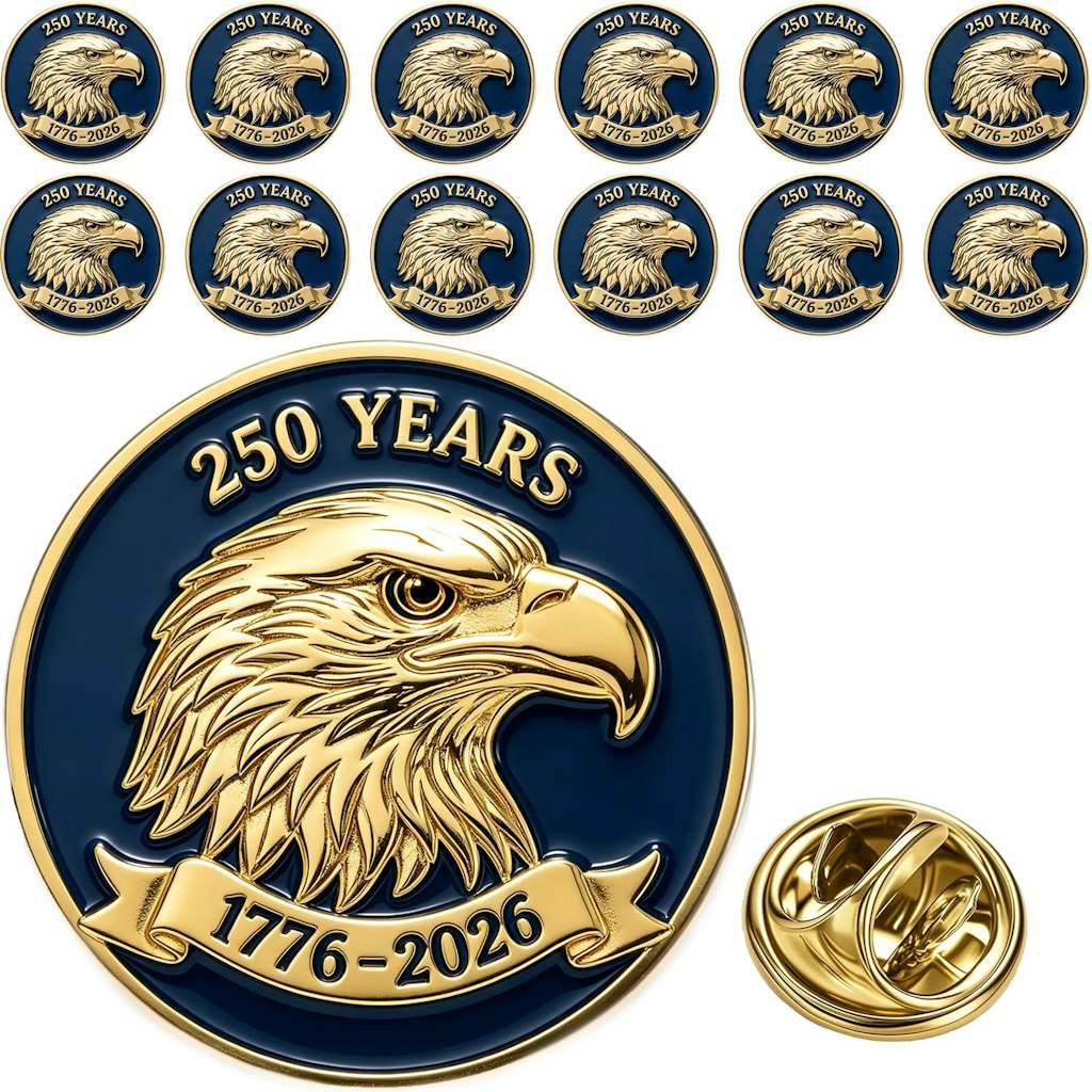 United States 250th Anniversary Enamel Lapel Pins Multipacks: From $6.99