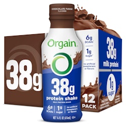 Orgain Chocolate High Protein Grass-Fed Shake 14-oz. Bottle 12-Pack for $21 via Sub. & Save + free shipping