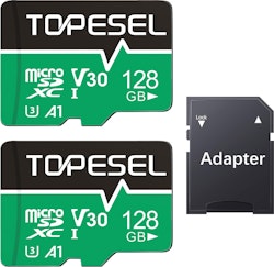 Topesel 128GB Micro SD Card 2-Pack w/ Adapter for $40 + free shipping