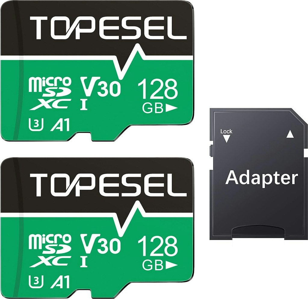 Topesel 128GB Micro SD Card 2-Pack w/ Adapter: $40 Topesel 128GB Micro SD Card 2-Pack w/ Adapter: $40