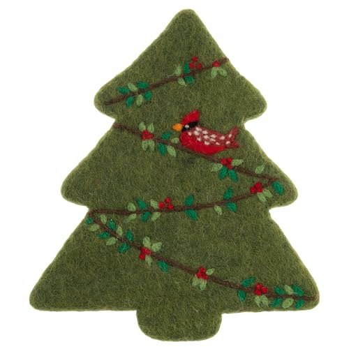 Karma Christmas Tree Felt Holiday Trivet: $16.05