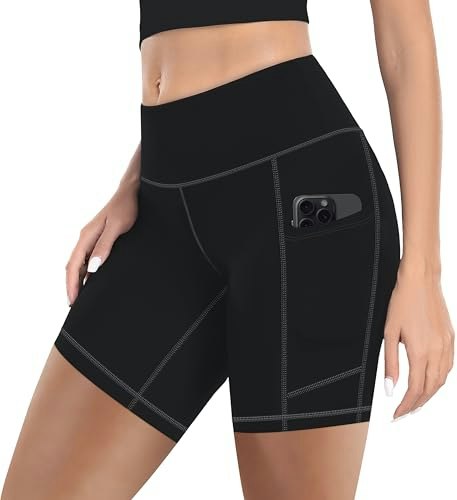 Mirity High-Waist Workout Biker Shorts with Pockets: $5.58 Mirity High-Waist Workout Biker Shorts with Pockets: $5.58