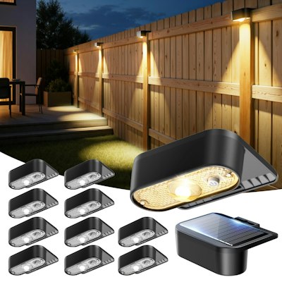 Solar Powered Fence Lights 12-Pack for $39 + free shipping