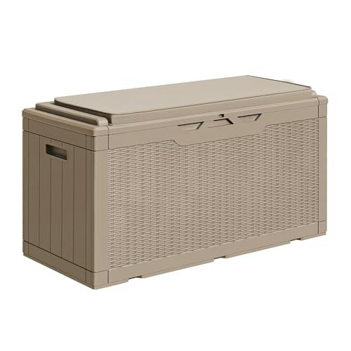 Greesum 100-Gallon Resin Outdoor Storage Deck Box: $122.95 Greesum 100-Gallon Resin Outdoor Storage Deck Box: $122.95