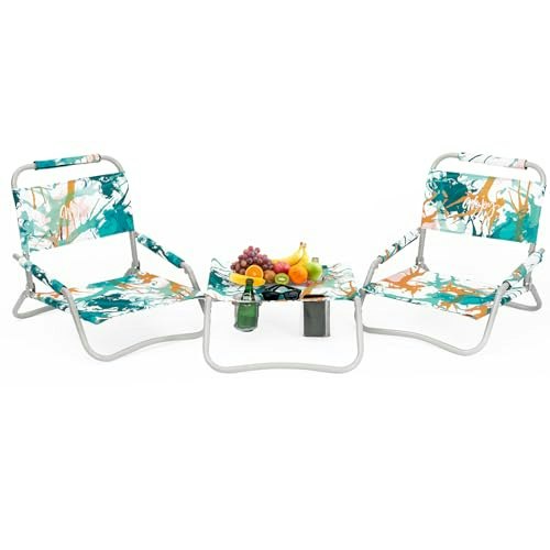 Wejoy Lightweight Folding Beach Chair and Table 3-Piece Set: $48.08 Wejoy Lightweight Folding Beach Chair and Table 3-Piece Set: $48.08