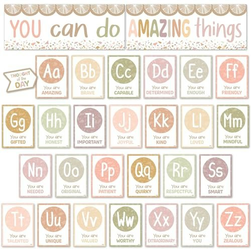 Teacher Created Resources Terrazzo Tones Alphabet Affirmations Bulletin Board: $13.48 Teacher Created Resources Terrazzo Tones Alphabet Affirmations Bulletin Board: $13.48