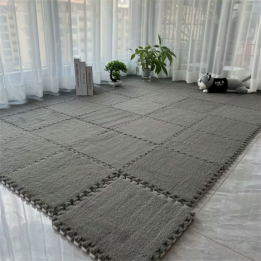 11.8" Interlocking Carpet Tiles 12-Pack: $15 11.8" Interlocking Carpet Tiles 12-Pack: $15
