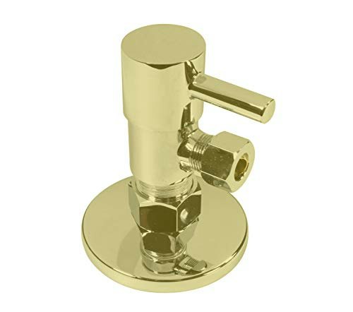 Westbrass Round Lever 1/4-Turn Angle Stop: $30.29 Westbrass Round Lever 1/4-Turn Angle Stop: $30.29