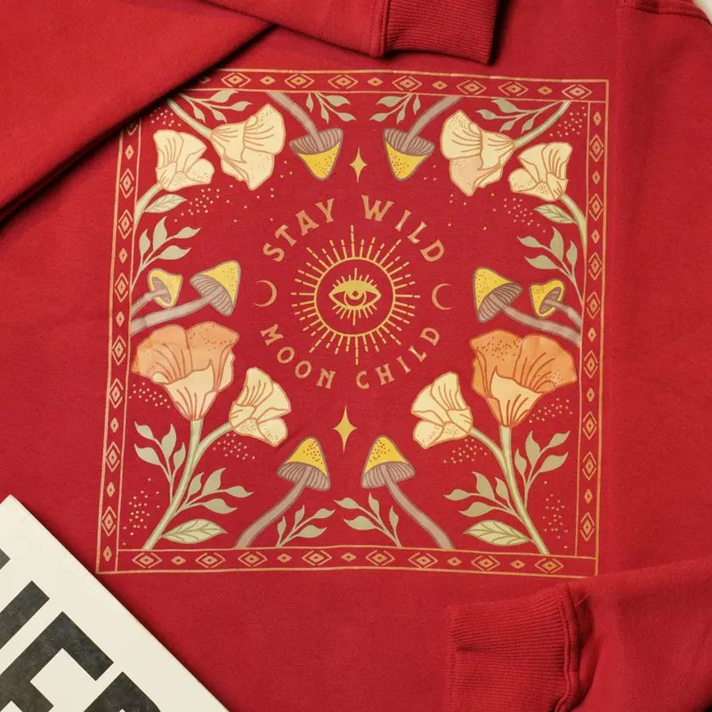 Stay Wild Moon Child Women's Maroon Hoodie: $33.75 Stay Wild Moon Child Women's Maroon Hoodie: $33.75