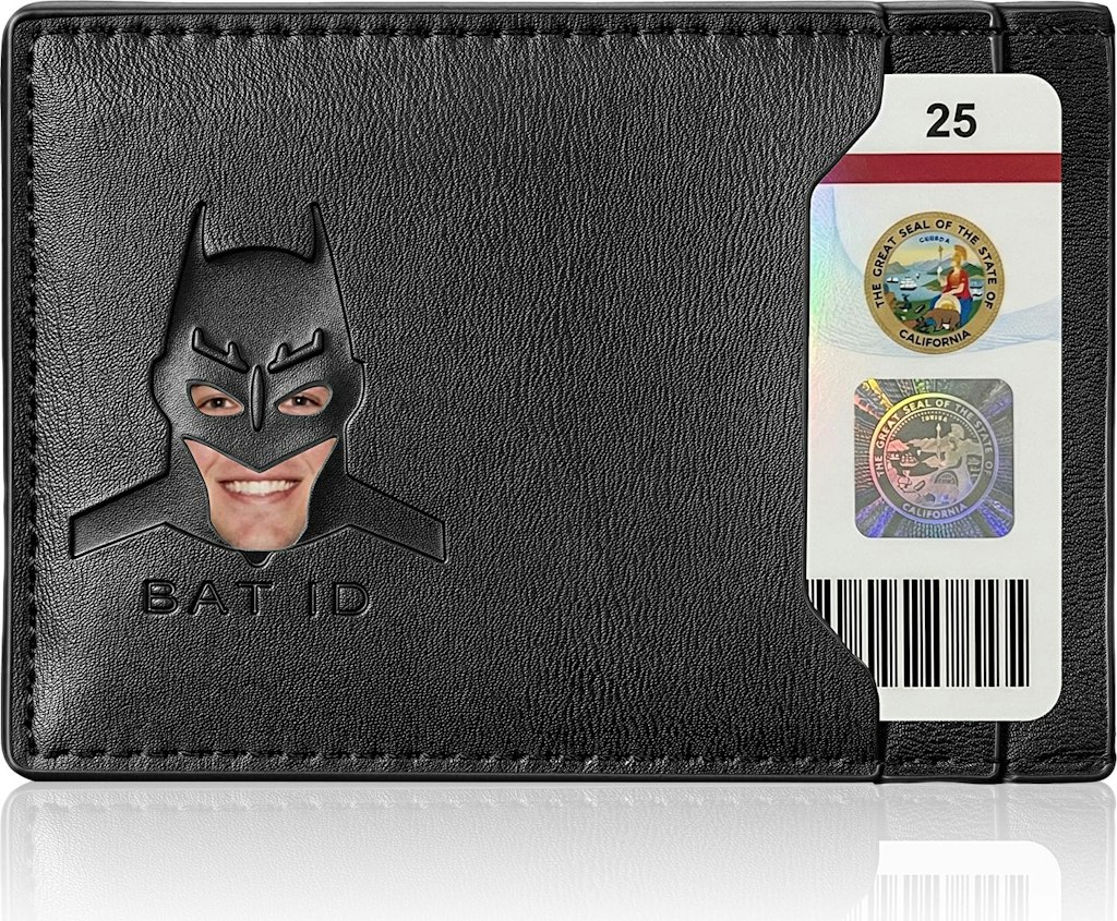 Leather Bat Wallet w/ Face Eyes Cutout: $8.59