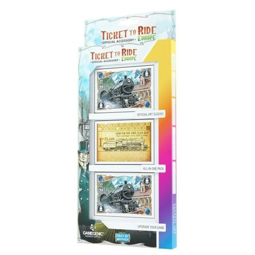 Gamegenic Ticket to Ride Europe Official Art Card Sleeves 168-Pack: $14.65 Gamegenic Ticket to Ride Europe Official Art Card Sleeves 168-Pack: $14.65