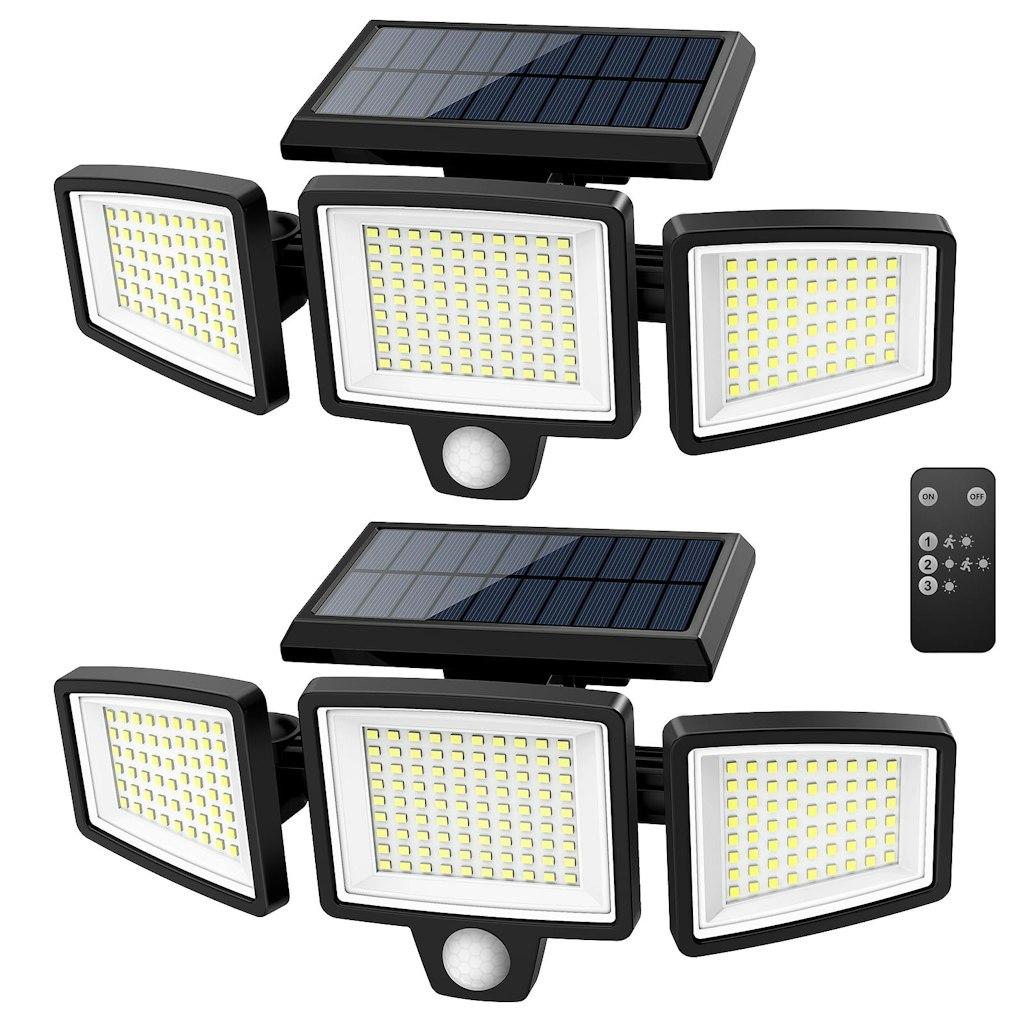 Tuffenough Solar 210 LED Motion Sensor Security Flood Lights 2-Pack: $25