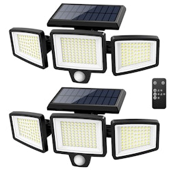 Tuffenough Solar 210 LED Motion Sensor Security Flood Lights 2-Pack for $25 + free shipping w/ Prime