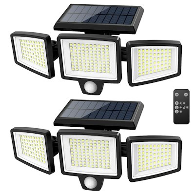 Tuffenough Solar 210 LED Motion Sensor Security Flood Lights 2-Pack for $25 + free shipping w/ Prime