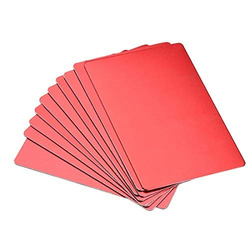 Uxcell 80x50x0.6mm Anodized Aluminum Blank Metal Card 15-Pack: $17.29