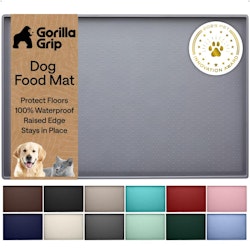 Gorilla Grip Waterproof Silicone 18.5" x 11.5" Dog Food Mat for $8 + free shipping w/ Prime