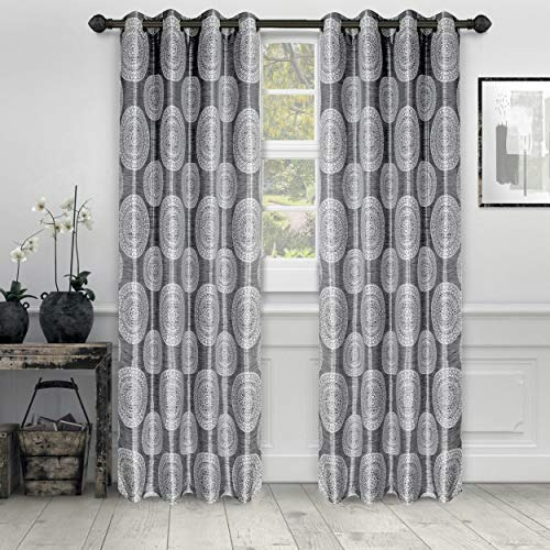 Cordon Jacquard Grommet Curtain Panels 2-Pack 52" x 108": $24.62