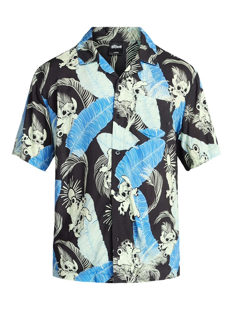 Lilo & Stitch Men's Graphic Button-Up Shirt: $3.88