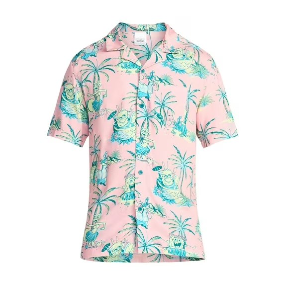 SpongeBob SquarePants Men's Graphic Button-Up Shirt: $3.90