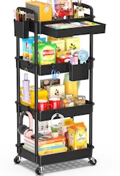 4-Tier Rolling Cart w/ Drawer for $27 + free shipping w/ Prime