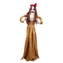 Haunted Hill Farm 5.4-Ft. Pop-Up Creepy Lady Halloween Animatronic for $56 + free shipping