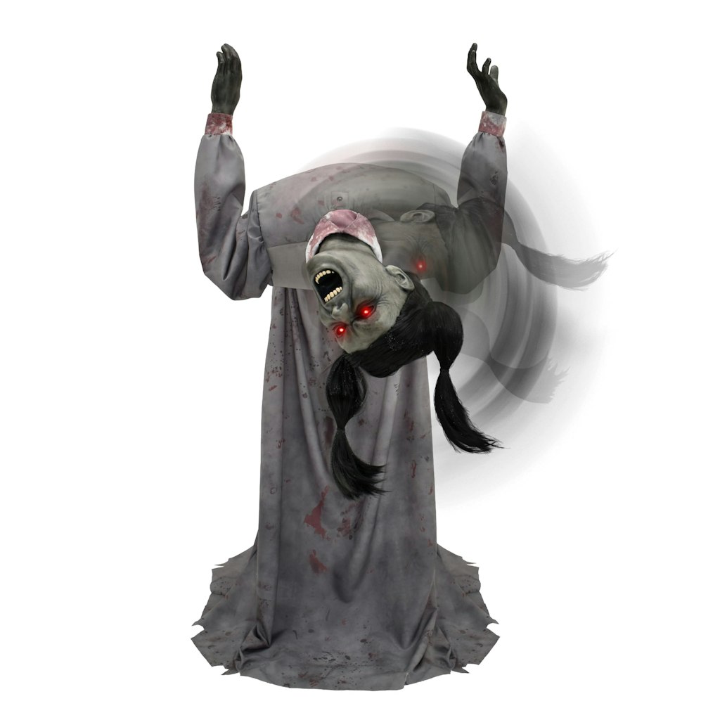 Haunted Hill Farm Beatrix 4.6-Ft. Head Spinning Halloween Animatronic: $154 Haunted Hill Farm Beatrix 4.6-Ft. Head Spinning Halloween Animatronic: $154