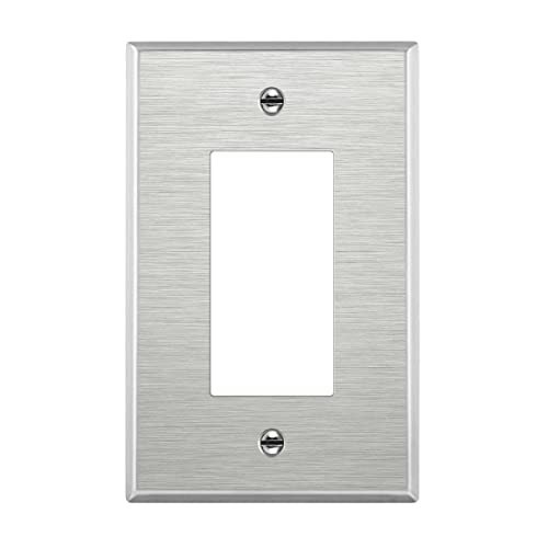 Enerlites 1-Gang Mid-Size Stainless Steel Decorator Wall Plate: $7.61 Enerlites 1-Gang Mid-Size Stainless Steel Decorator Wall Plate: $7.61