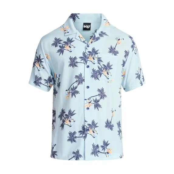 Bluey Men's Graphic Button-Up Shirt: $3.90