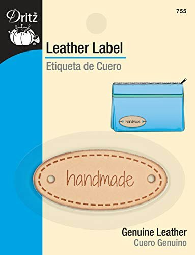 Dritz Oval Handmade Leather Label: $3.15 Dritz Oval Handmade Leather Label: $3.15