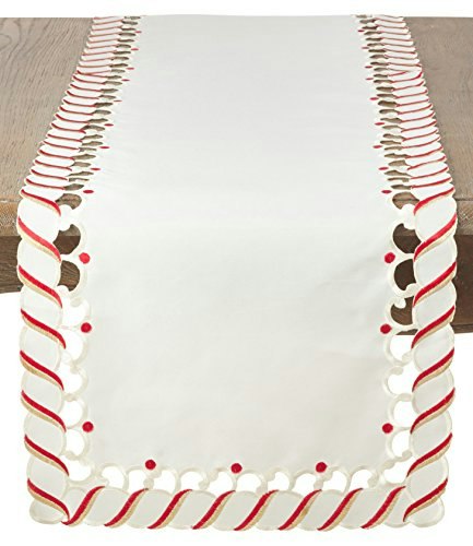 Candy Cane Christmas Table Runner: $14.75