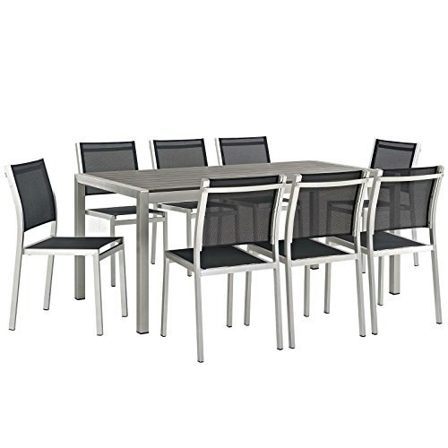 Modway Shore 9-Piece Aluminum Patio Dining Set: $1,075.83