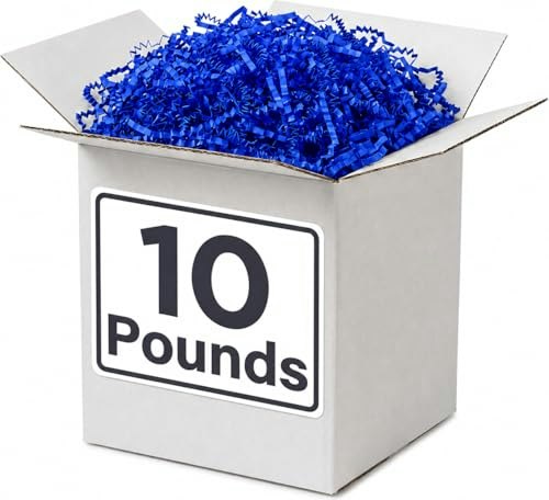 Box USA Royal Blue Crinkle Paper Filler 10lb: $61.19