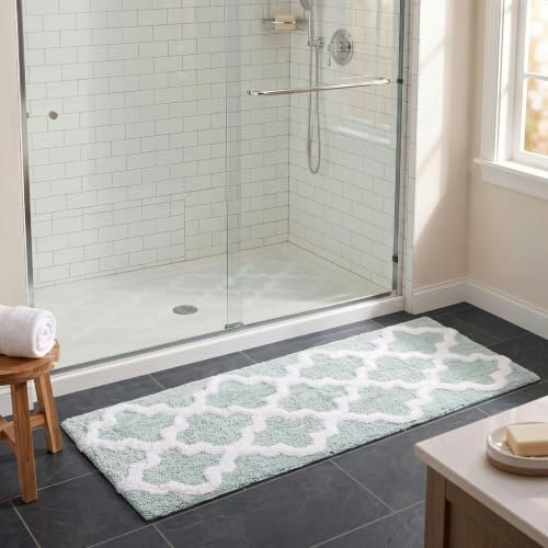 Bedford Home 24" x 60" Cotton Trellis Bathroom Mat: $27.99 Bedford Home 24" x 60" Cotton Trellis Bathroom Mat: $27.99