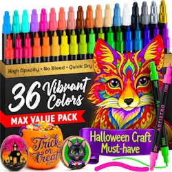 36-Count Multicolor Dual-Tip Acrylic Paint Marker Pens for $10 + free shipping w/ Prime